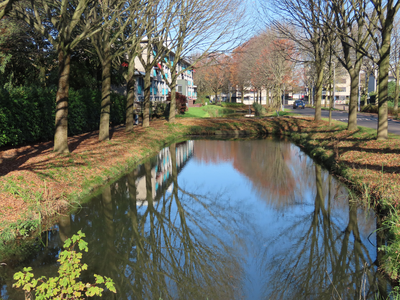 912159 Gezicht op het water langs de Meridiaan in de buurt 't Weer te De Meern (gemeente Utrecht) in herfstsfeer, vanaf ...